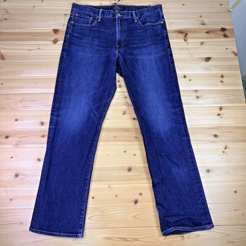Lucky Brand Jeans Mens 38x34 181 Relaxed Straight Dark Wash Denim Blue Jeans